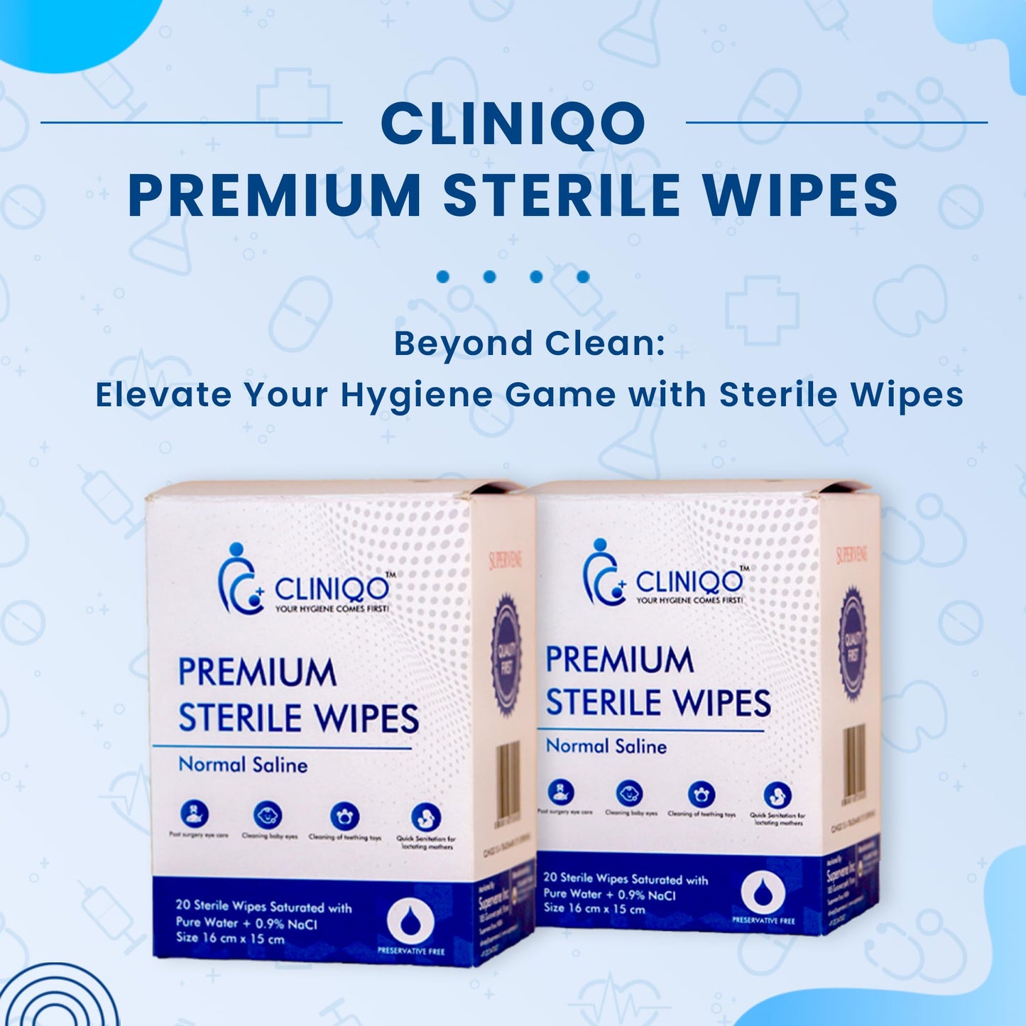 CLINIQO® Premium Sterile Wipes